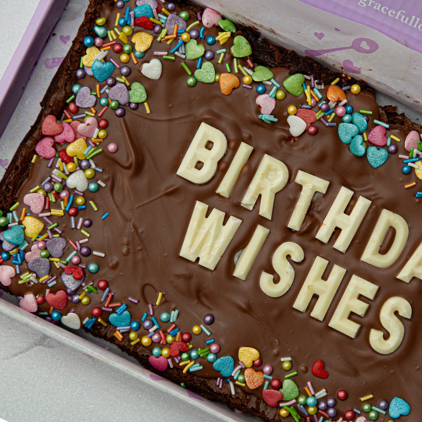 Graceful Birthday Blondie/Brownie Slab (Regular)