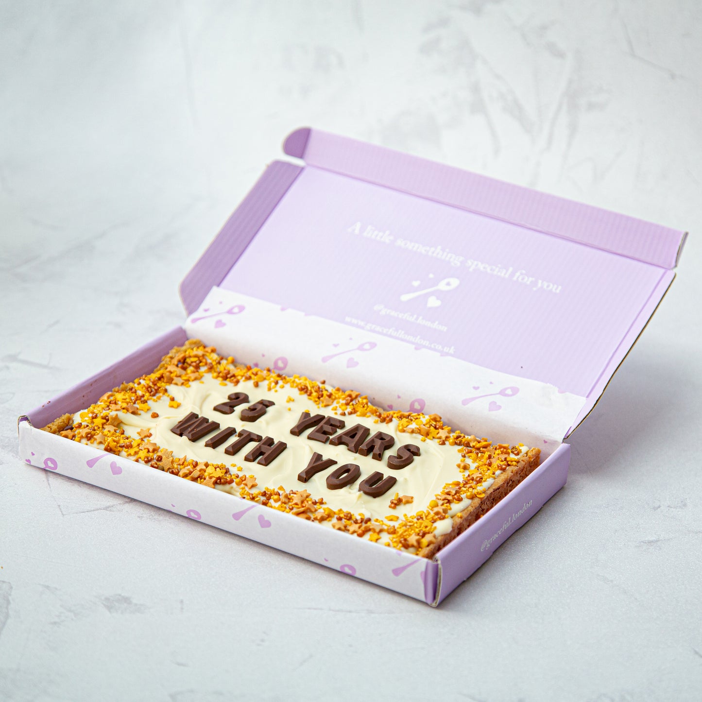 Personalised Anniversary Blondie/Brownie Slab (Regular)