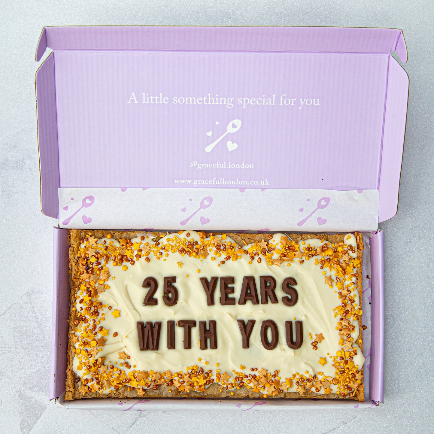 Personalised Anniversary Blondie/Brownie Slab (Regular)