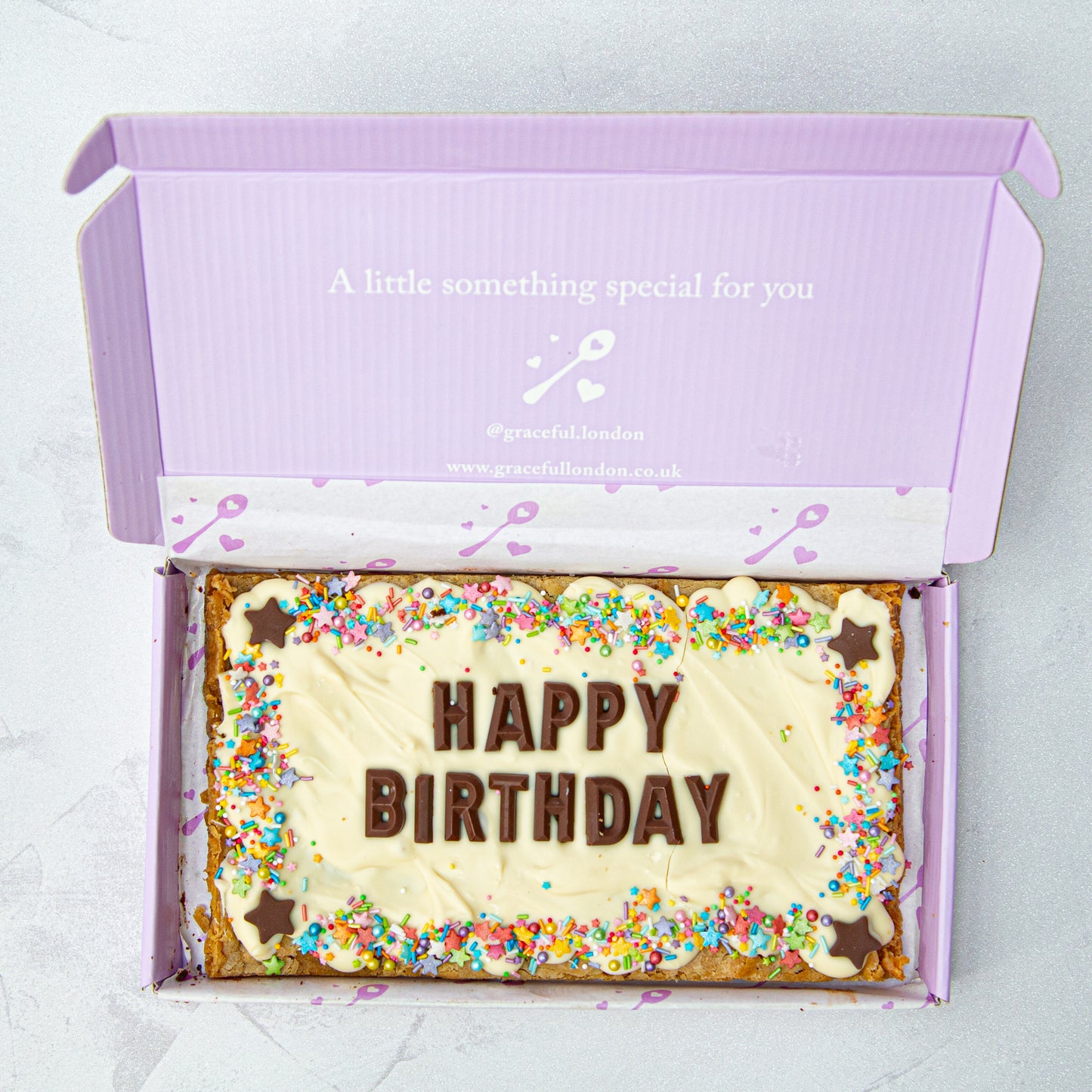 Graceful Birthday Blondie/Brownie Slab (Regular)