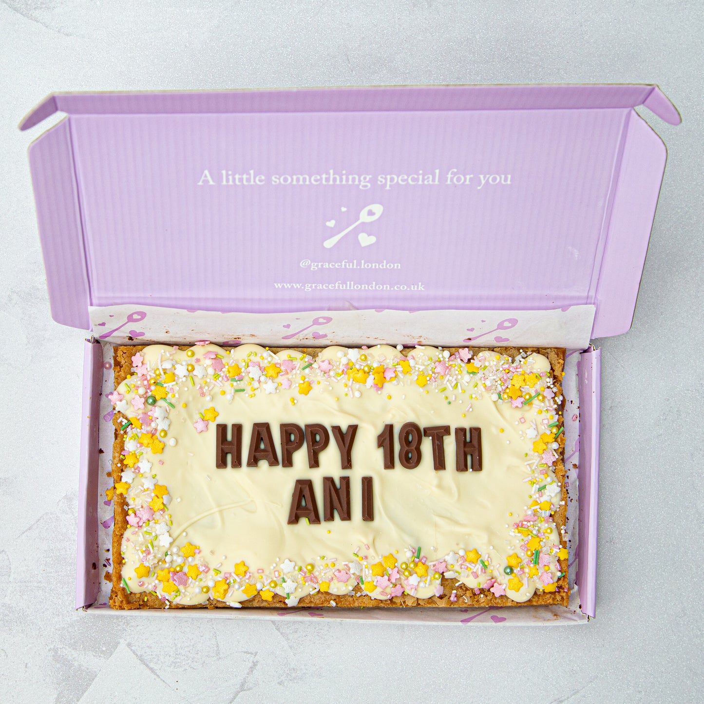 Personalised Birthday Blondie/Brownie Slab (Regular)