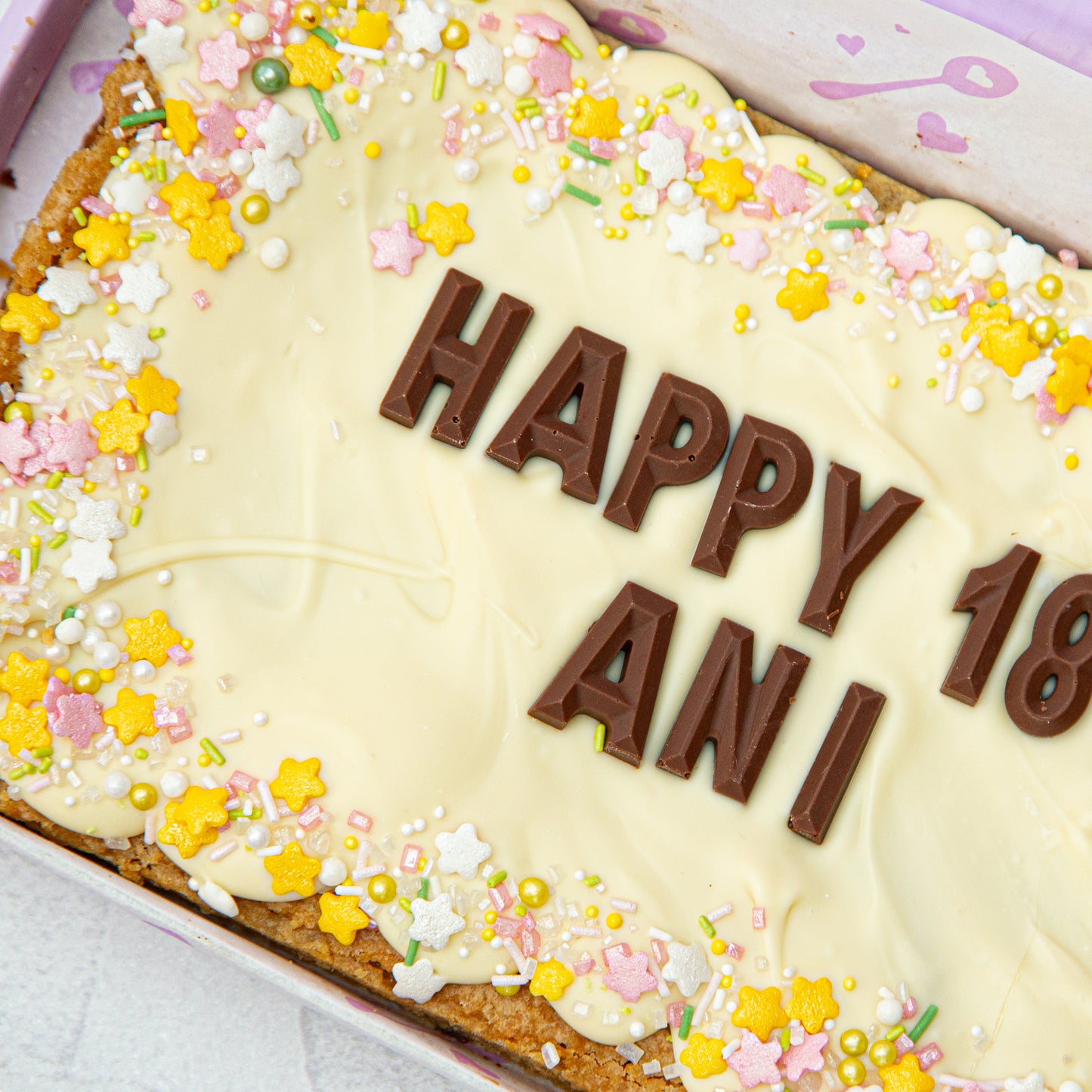 Personalised Birthday Blondie/Brownie Slab (Regular)