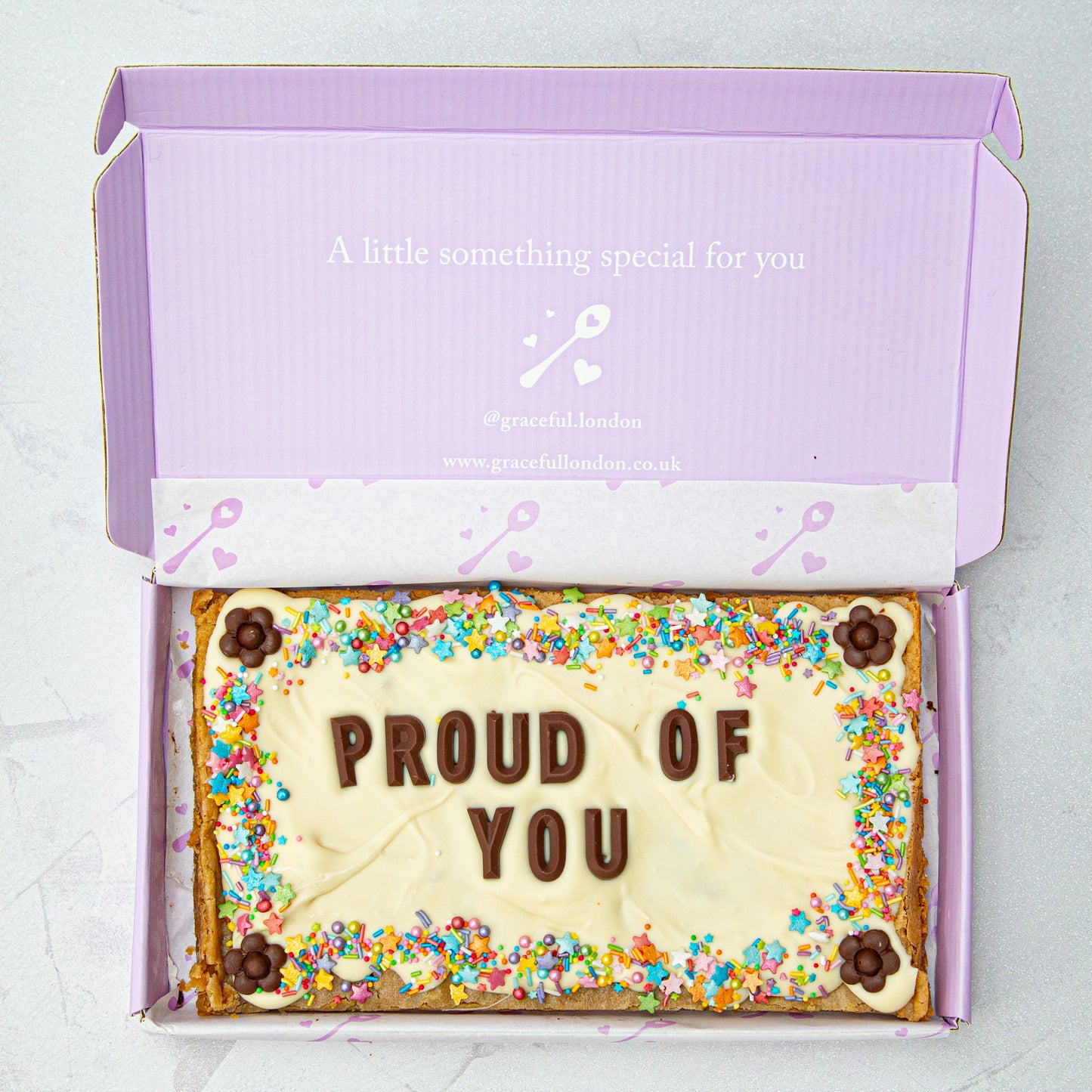 Graceful Congratulatory Blondie/Brownie Slab(Regular)