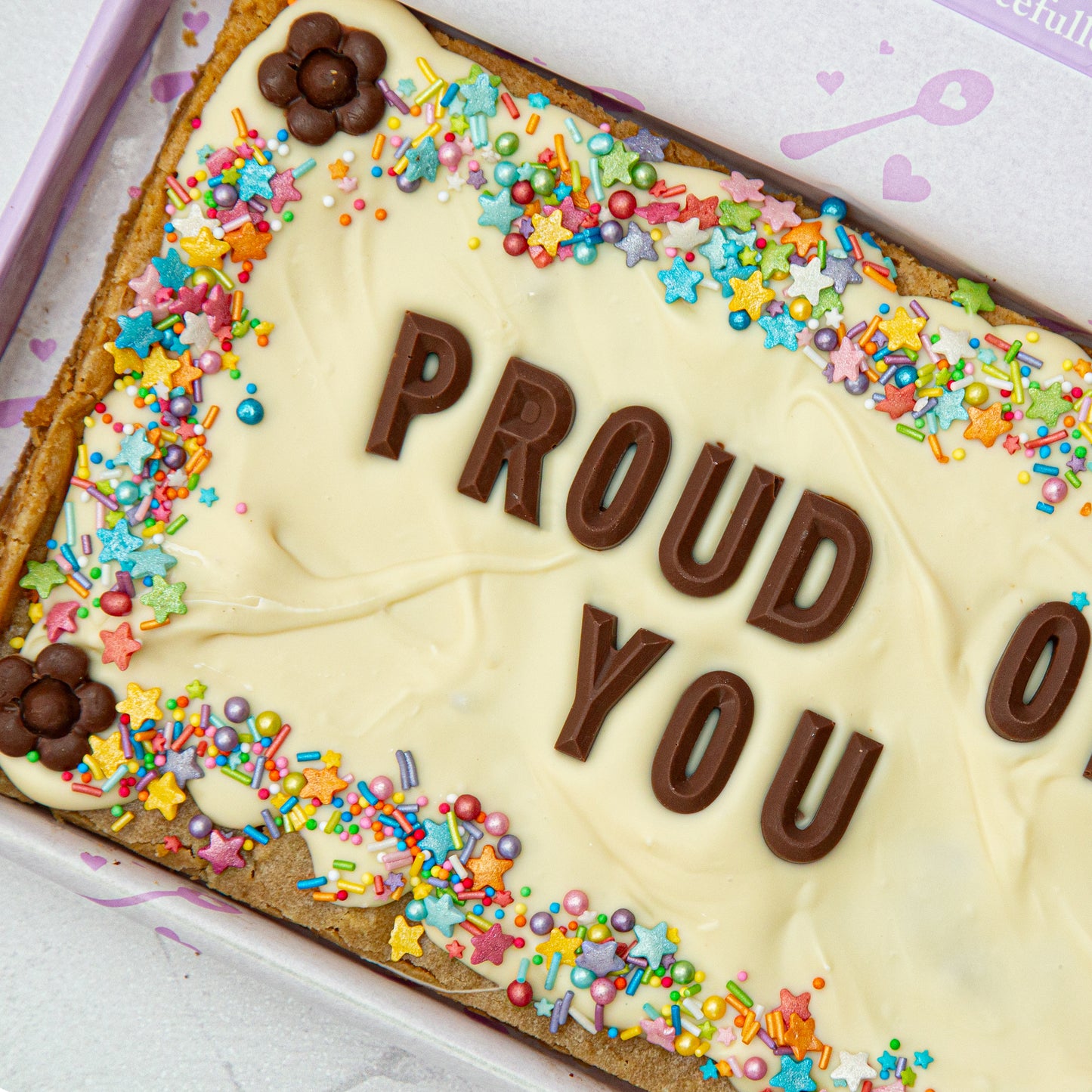 Graceful Congratulatory Blondie/Brownie Slab(Regular)