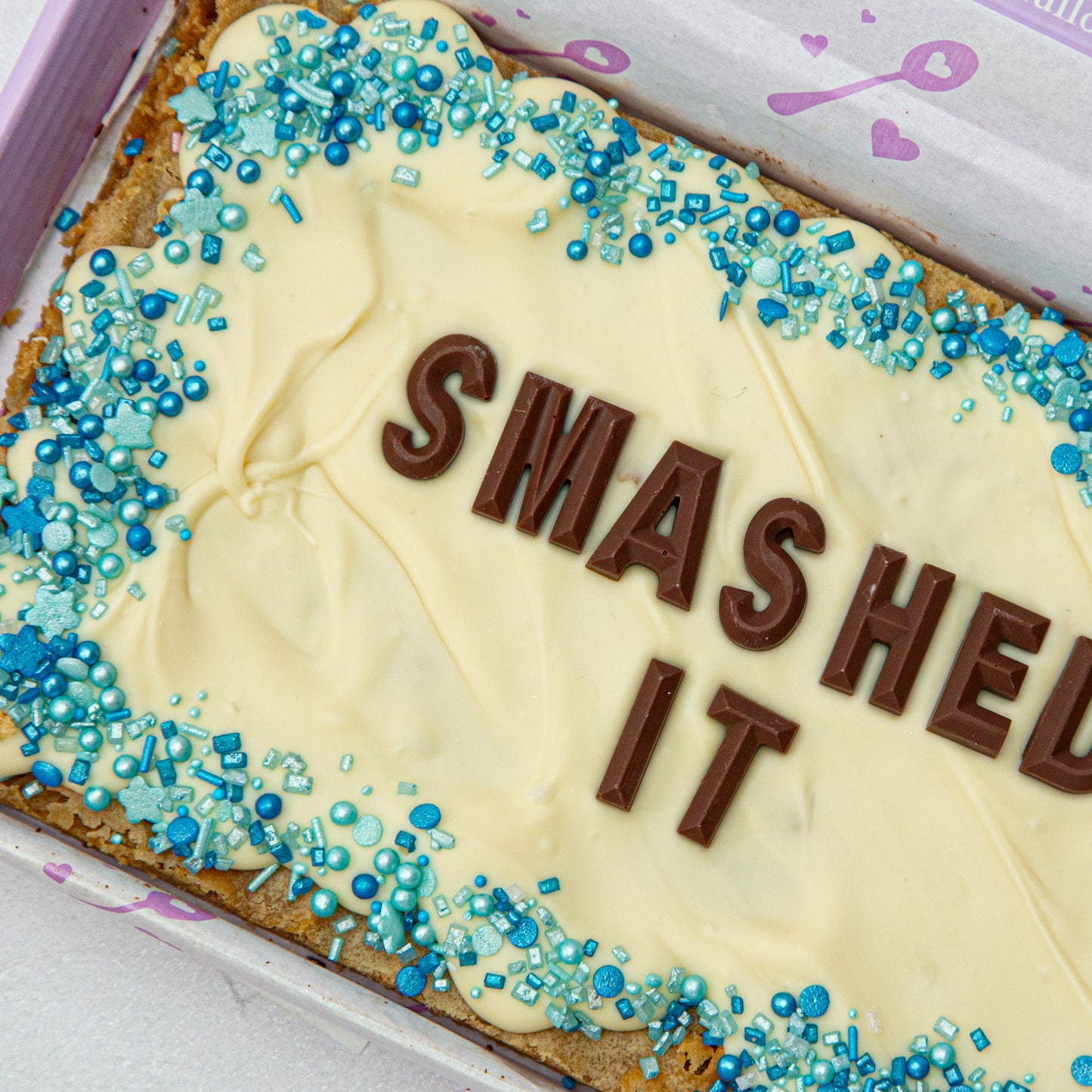 Personalised Congratulatory Blondie/Brownie Slab (Regular)