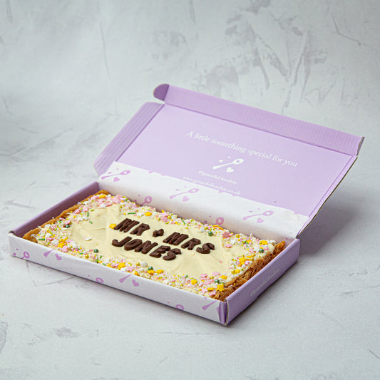 Personalised Wedding/Engagement Blondie/Brownie Slab (Regular)