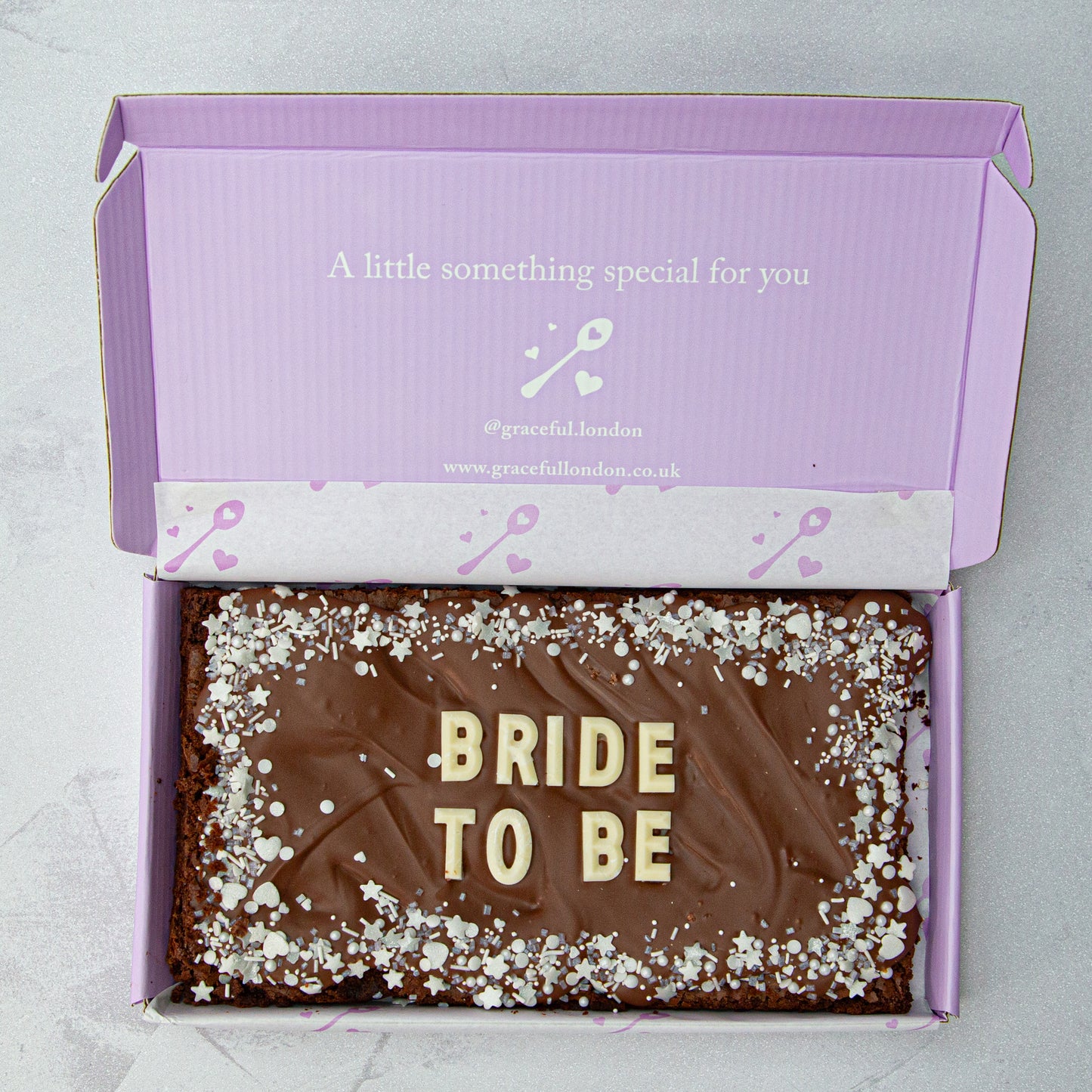Graceful Wedding/Engagement Blondie/Brownie Slab (Regular)