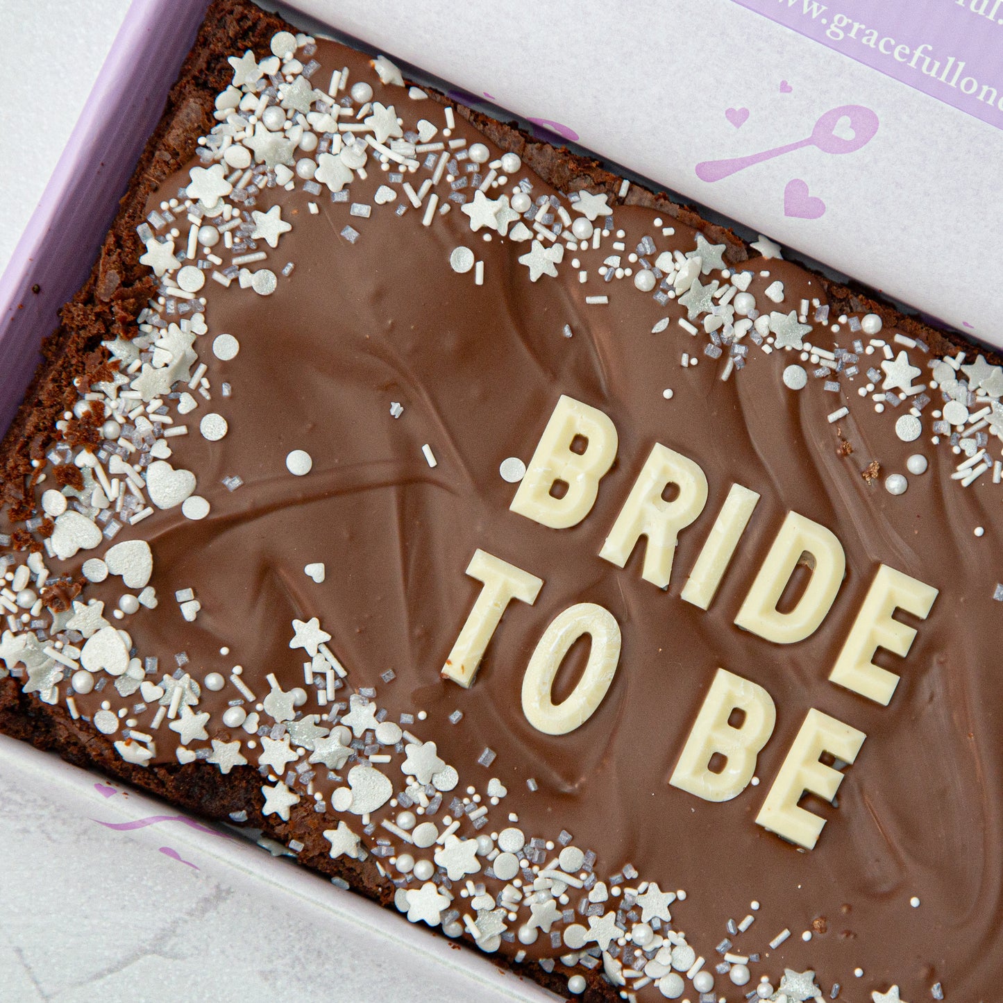 Graceful Wedding/Engagement Blondie/Brownie Slab (Regular)