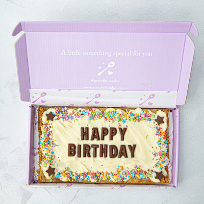 Graceful Birthday Blondie/Brownie Slab (Regular)