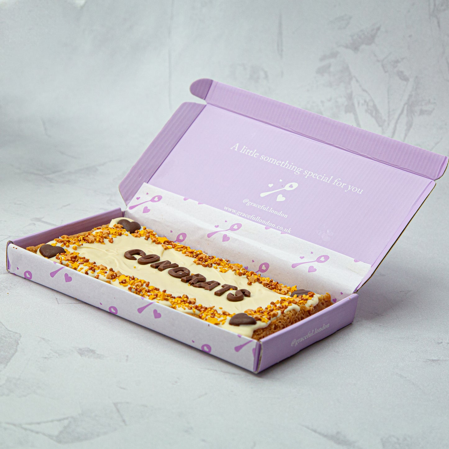 Graceful Wedding/Engagement Blondie/Brownie Slab (Regular)