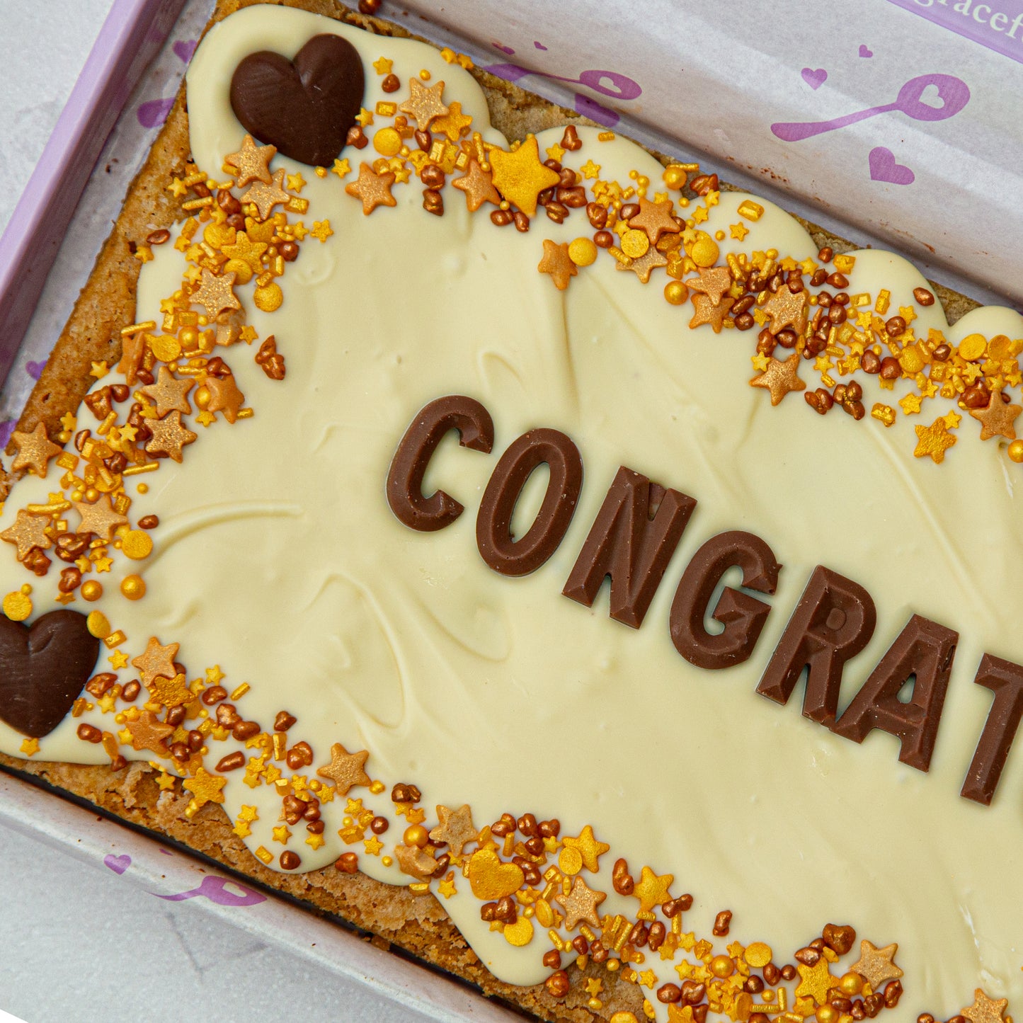 Graceful Wedding/Engagement Blondie/Brownie Slab (Regular)