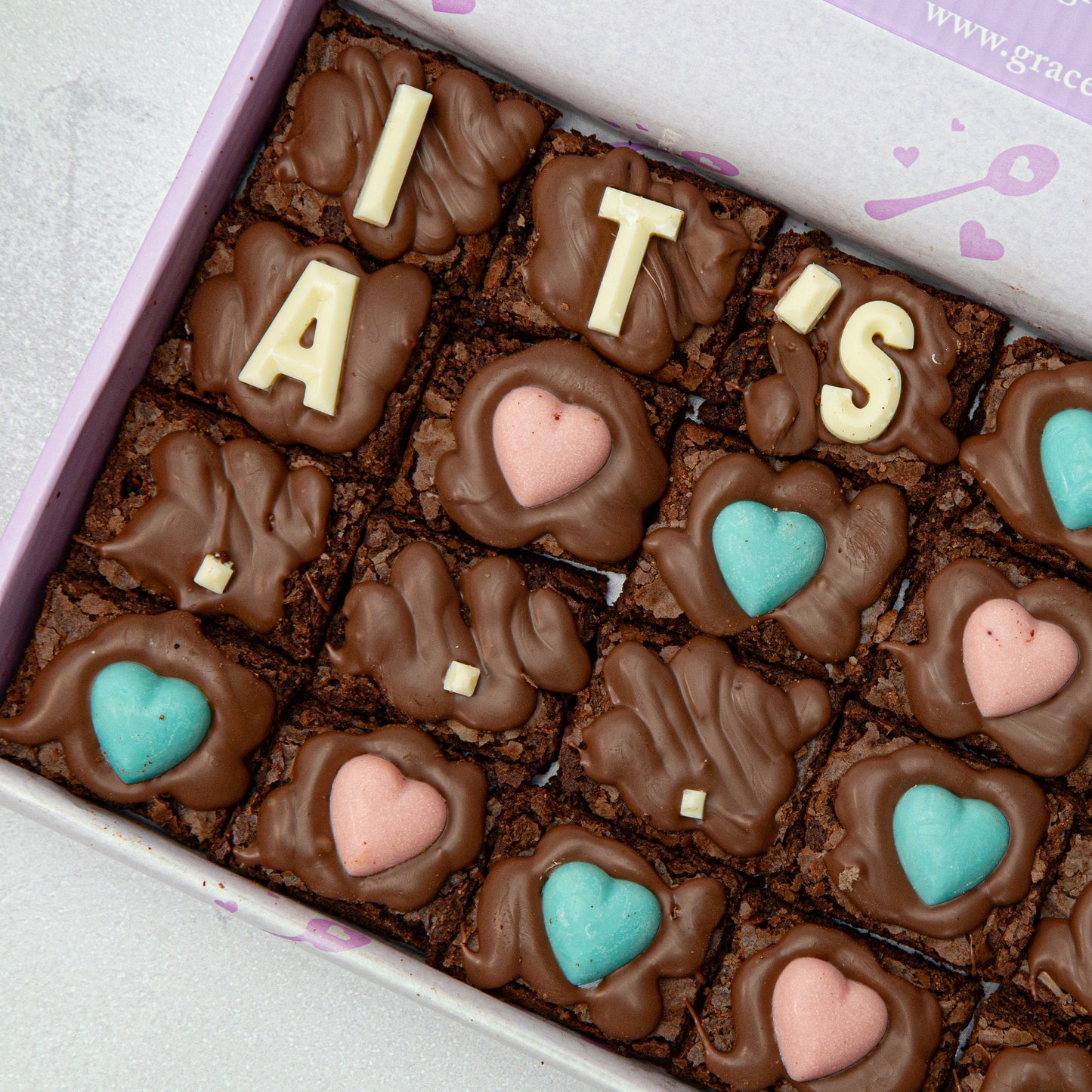 Personalised Baby Gender Reveal Blondie/Brownie Bites (Regular)